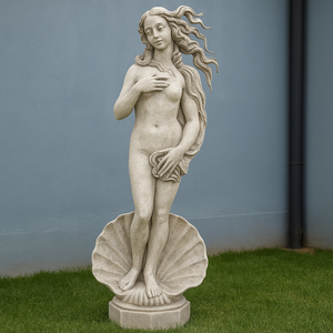 Statua cemento grigio effetto pietra naturale venere botticelli h120 cm giardini