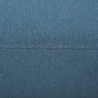 Pouf Poggiapiedi Imbottito e Rettangolare in Poliestere e Plastica, 40x30x24 cm, Blu Scuro