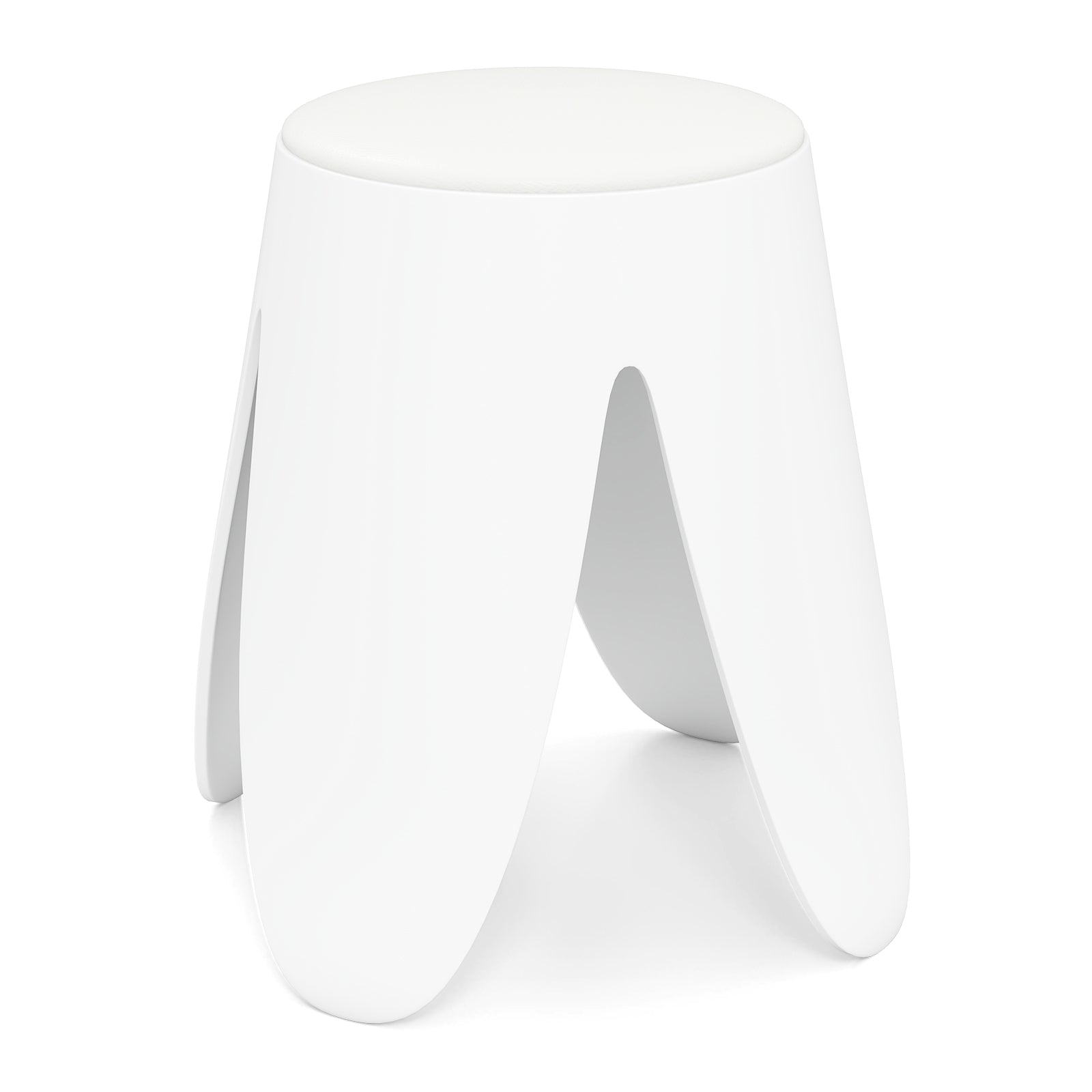 Sgabello impilabile 8 pz plastica senza schienale portatile bianco-Sgabello senza montaggio scuola aula studenti adulti soggiorno casa