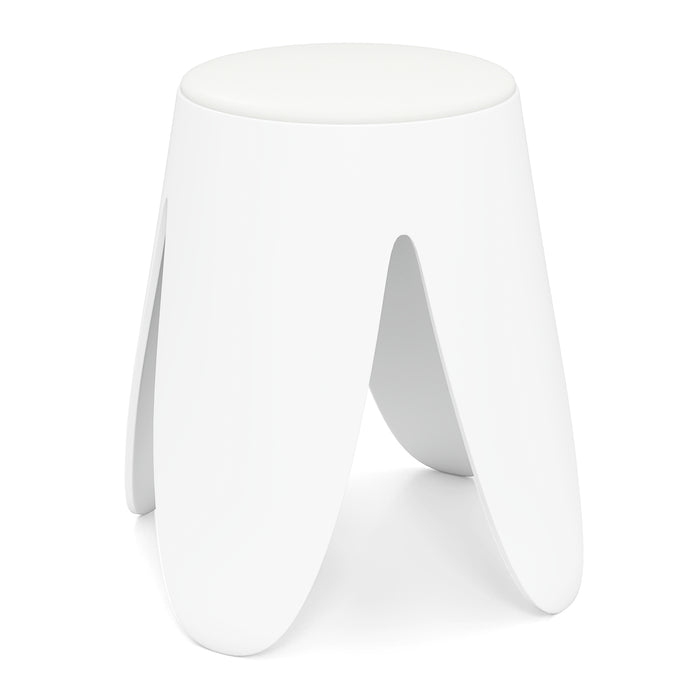 Sgabello impilabile 8 pz plastica senza schienale portatile bianco-Sgabello senza montaggio scuola aula studenti adulti soggiorno casa