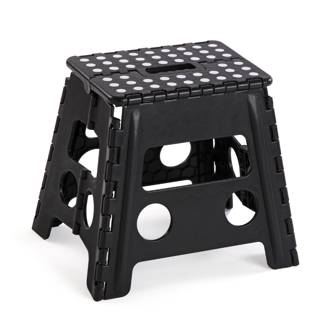 Sgabello pieghevole nero piccolo P.P. SUPER RESISTENTE h.32cm