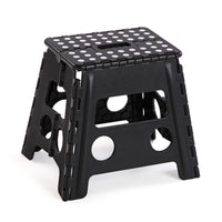 Sgabello pieghevole nero piccolo P.P. SUPER RESISTENTE h.32cm