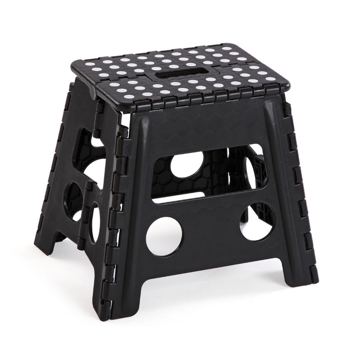 Sgabello pieghevole nero piccolo P.P. SUPER RESISTENTE h.32cm
