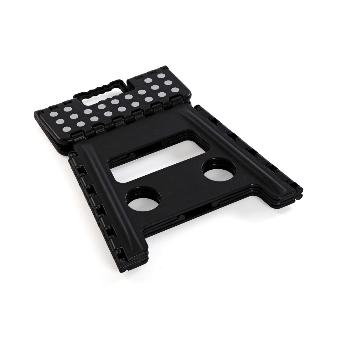 Sgabello pieghevole nero piccolo P.P. SUPER RESISTENTE h.32cm