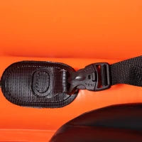 Canoa Gonfiabile 2 Posti in PVC con 2 Remi in Alluminio e Accessori, Arancione