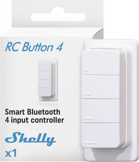 Shelly BLU RC Button4 - Telecomando a muro con 4 tasti Bluetooth