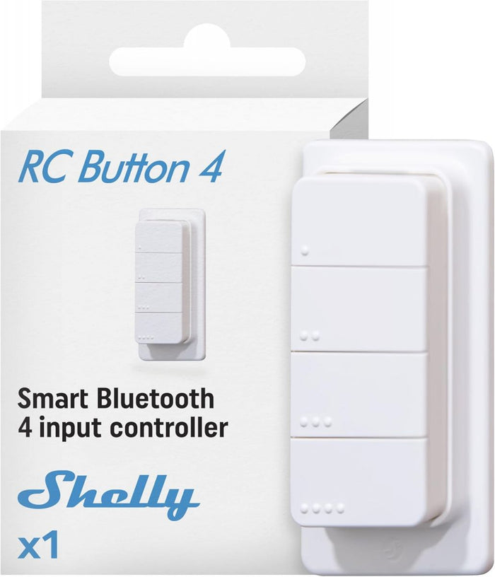 Shelly BLU RC Button4 - Telecomando a muro con 4 tasti Bluetooth