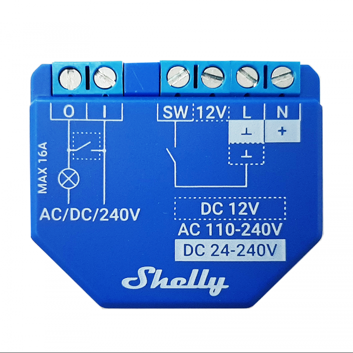 Shelly Plus 1 Interruttore a relè comandato da WiFi 1 canale 16A