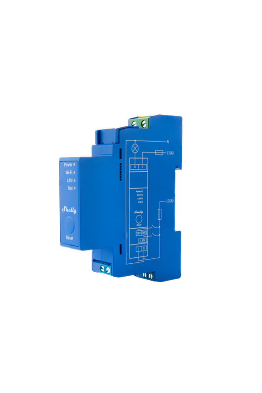 SHELLY PRO 1 rel√® montabile su guida DIN, 1 canale, Wi-Fi, LAN e Bluetooth, Automatizzazione luci, Prese e interruttori