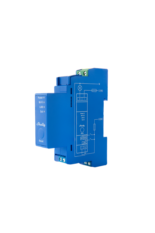 SHELLY PRO 1 rel√® montabile su guida DIN, 1 canale, Wi-Fi, LAN e Bluetooth, Automatizzazione luci, Prese e interruttori