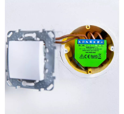 Dispositivo controllo luci alogene, led, wi-fi, Shelly Dimmer 2 - Double pack