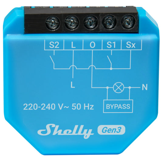 Shelly 1L Gen3 - Interruttore intelligente 1 canale senza neutro Wi-Fi/BT/Matter ·