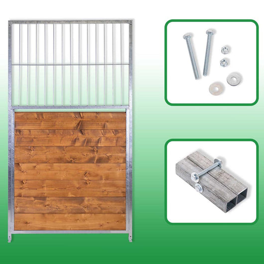 Pannello mezzo legno & mezzo rete per box per cani zincatura a caldo 1x1,80 metri