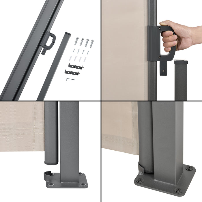 Paravento Estraibile Mulhacén 180x300 cm color Sabbia pro.tec