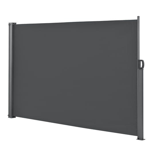 Paravento Estraibile Mulhacén Schermo Solare Verticale Barriera Privacy 180x300 cm Antracite pro.tec