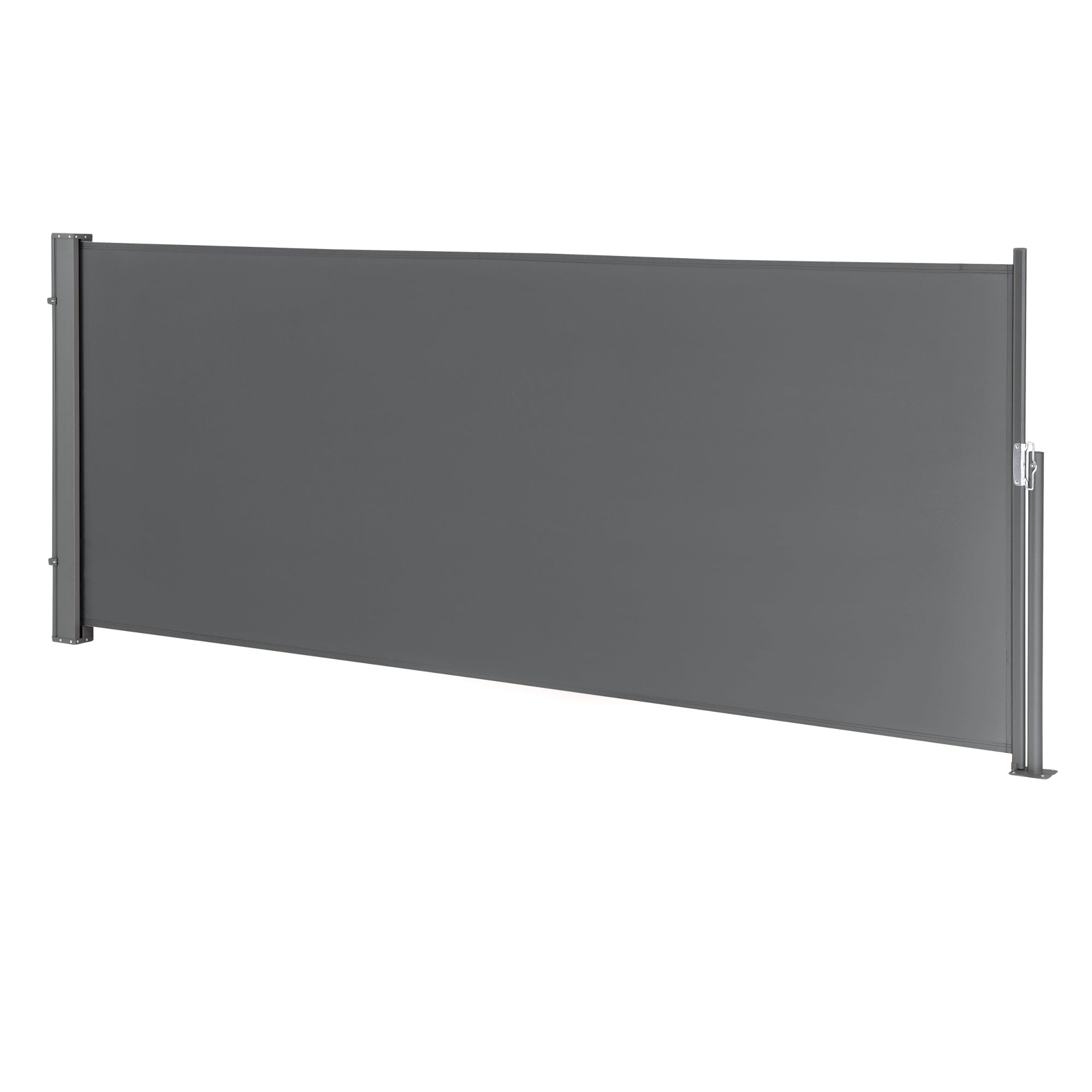 Paravento Estraibile Mulhacén Schermo Solare Verticale per Ringhiera Barriera Privacy 120x300 cm Grigio pro.tec