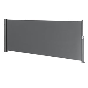 Paravento Estraibile Mulhacén Schermo Solare Verticale per Ringhiera Barriera Privacy 120x300 cm Grigio pro.tec