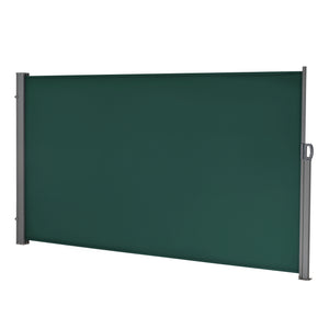 Paravento Estraibile Mulhacén Schermo Solare Verticale Barriera Privacy 160x300 cm Verde Scuro pro.tec