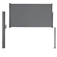 Paravento Estraibile Mulhacén Schermo Solare Verticale Barriera Privacy 180x300 cm Grigio Medio pro.tec