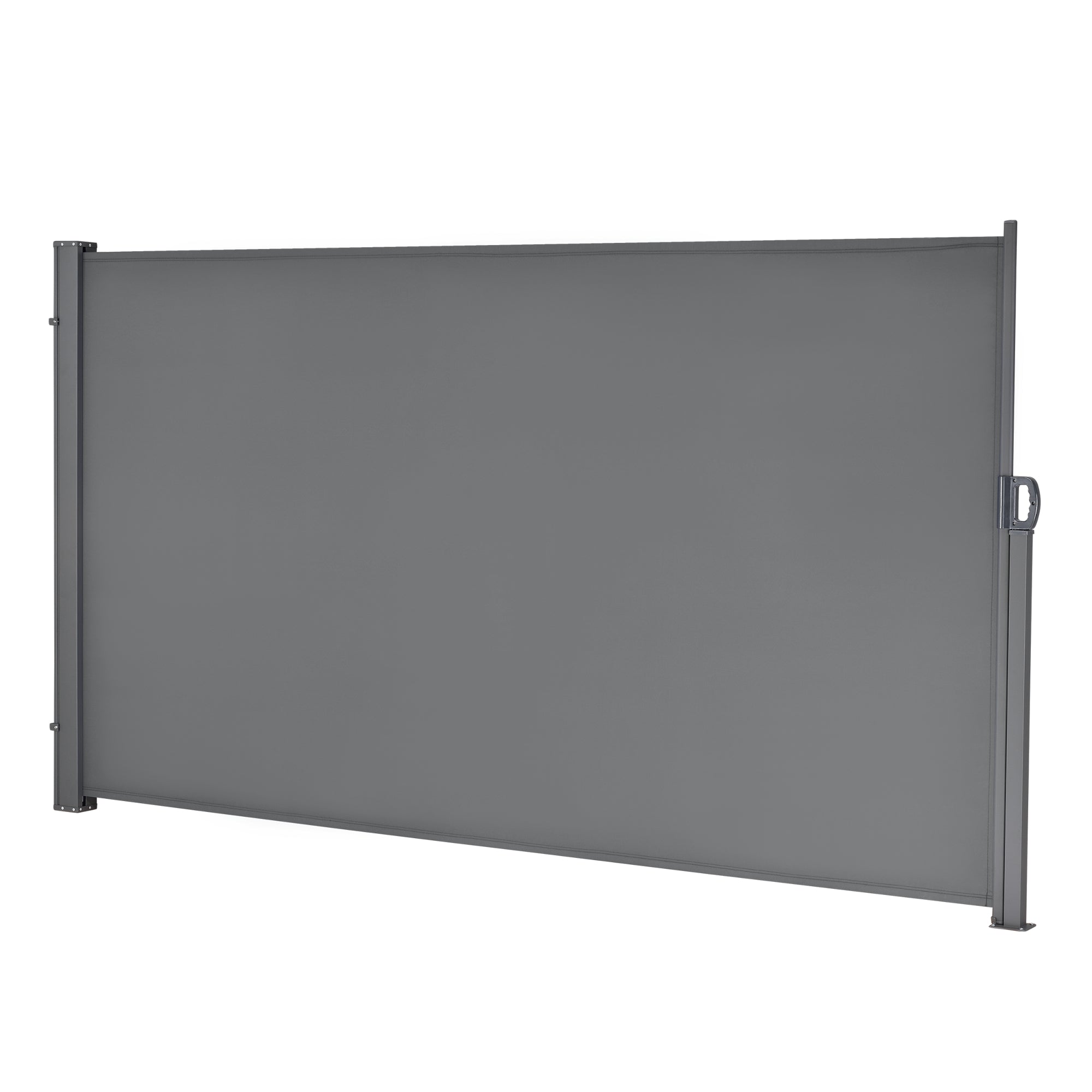 Paravento Estraibile Mulhacén Schermo Solare Verticale Barriera Privacy 180x300 cm Grigio Medio pro.tec
