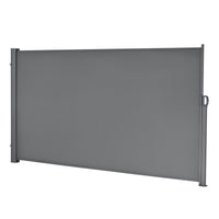 Paravento Estraibile Mulhacén Schermo Solare Verticale Barriera Privacy 180x300 cm Grigio Medio pro.tec