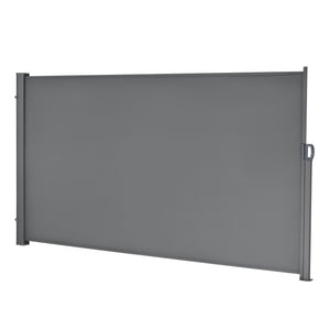 Paravento Estraibile Mulhacén Schermo Solare Verticale Barriera Privacy 180x300 cm Grigio Medio pro.tec