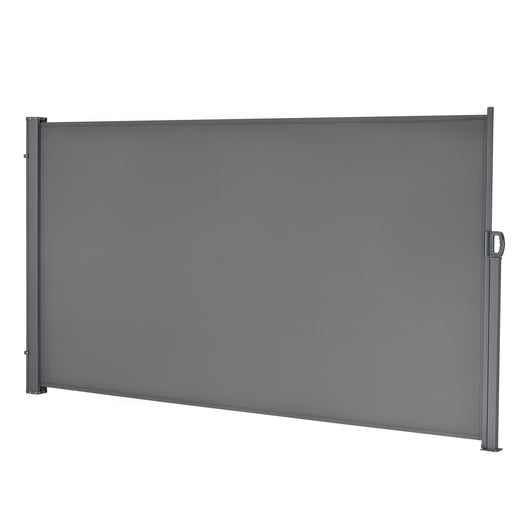 Paravento Estraibile Mulhacén Schermo Solare Verticale Barriera Privacy 180x300 cm Grigio Medio pro.tec