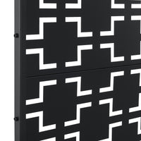 Pannello Divisorio Basciano Struttura Traforata in Acciaio 180 x 120 cm Nero casa.pro