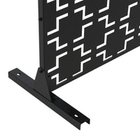 Pannello Divisorio Basciano Struttura Traforata in Acciaio 180 x 120 cm Nero casa.pro