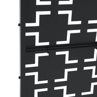 Pannello Divisorio Basciano Struttura Traforata in Acciaio 180 x 120 cm Nero casa.pro