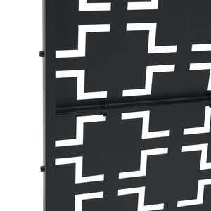 Pannello Divisorio Basciano Struttura Traforata in Acciaio 180 x 120 cm Nero casa.pro