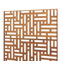 Pannello Divisorio Bernalda Struttura Traforata in Acciaio 180 x 120 cm Marrone Ossidato casa.pro