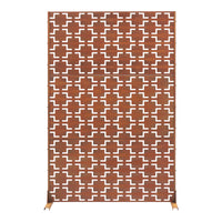 Pannello Divisorio Basciano Struttura Traforata in Acciaio 180 x 120 cm Marrone Ossidato casa.pro