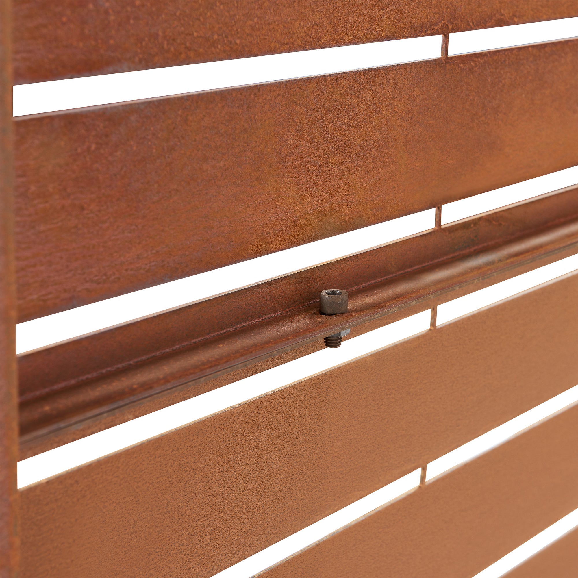 Pannello Divisorio Nodepp da Esterno in Acciaio Corten 180x90 cm Marrone Ossidato casa.pro