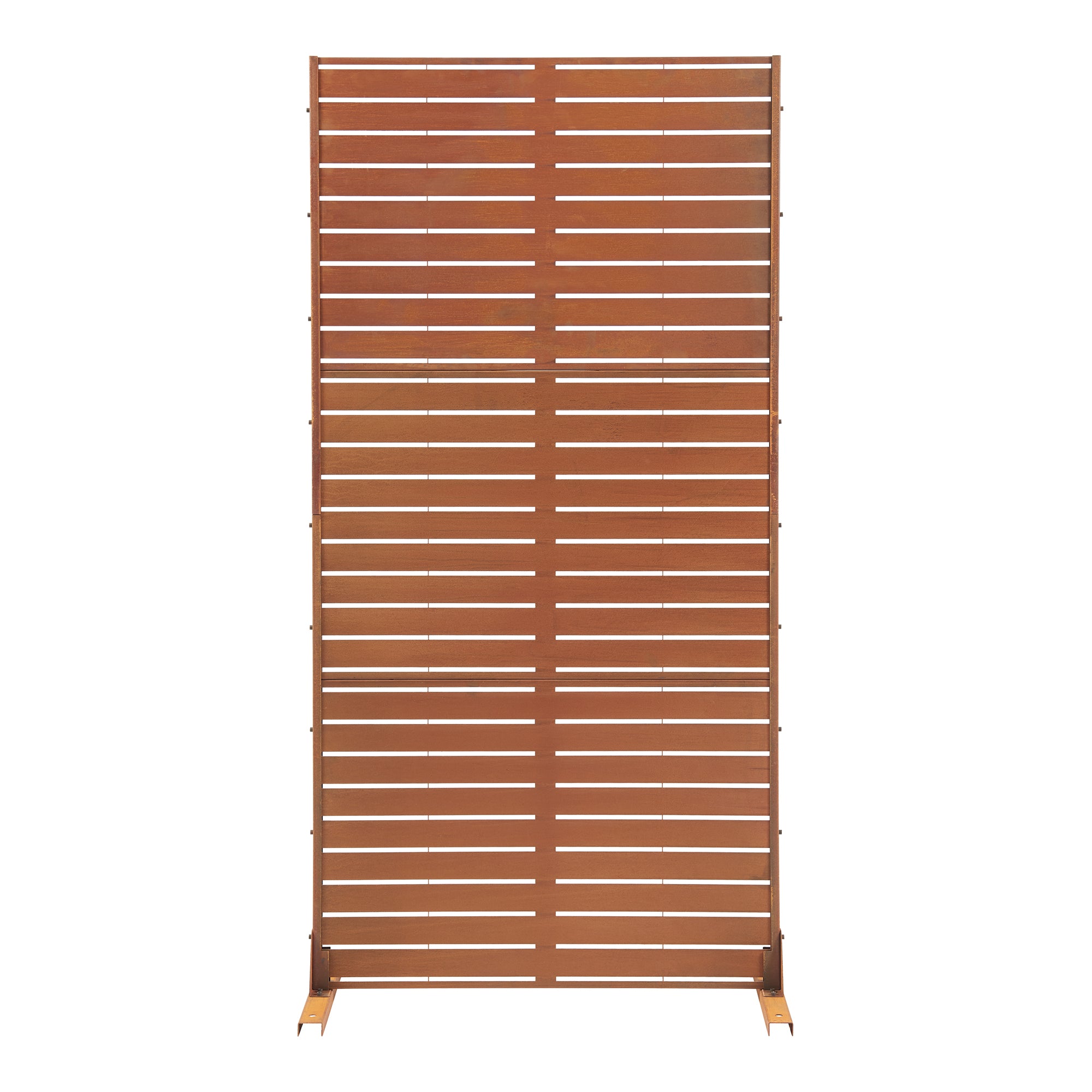 Pannello Divisorio Nodepp da Esterno in Acciaio Corten 180x90 cm Marrone Ossidato casa.pro