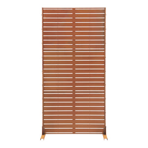 Pannello Divisorio Nodepp da Esterno in Acciaio Corten 180x90 cm Marrone Ossidato casa.pro