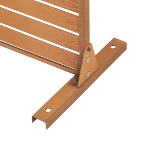 Pannello Divisorio Nodepp da Esterno in Acciaio Corten 180x120 cm Marrone Ossidato casa.pro