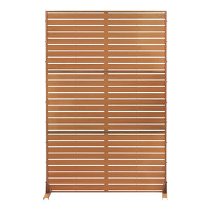Pannello Divisorio Nodepp da Esterno in Acciaio Corten 180x120 cm Marrone Ossidato casa.pro