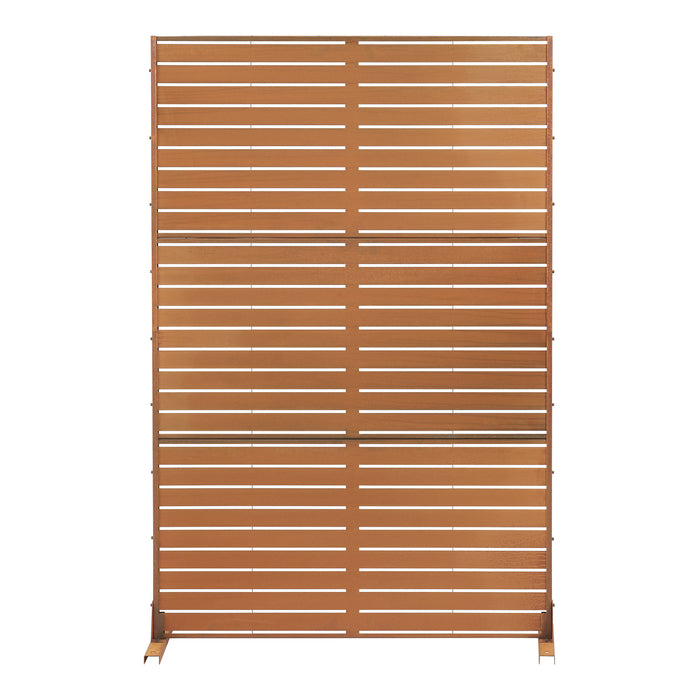 Pannello Divisorio Nodepp da Esterno in Acciaio Corten 180x120 cm Marrone Ossidato casa.pro