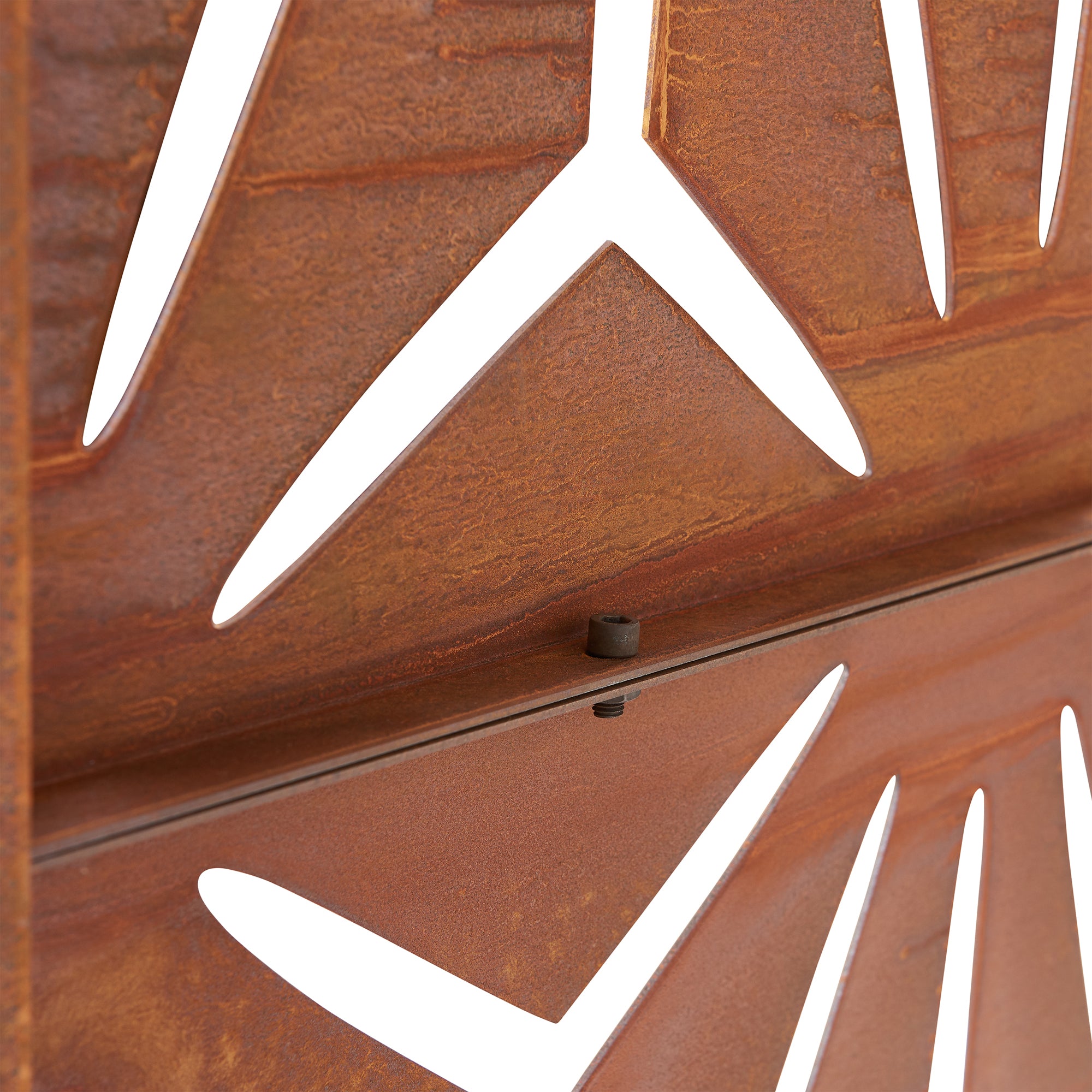 Pannello Divisorio Kilsturd in Acciaio Corten a Motivo Decorativo 180x90 cm - Marrone Ossidato casa.pro