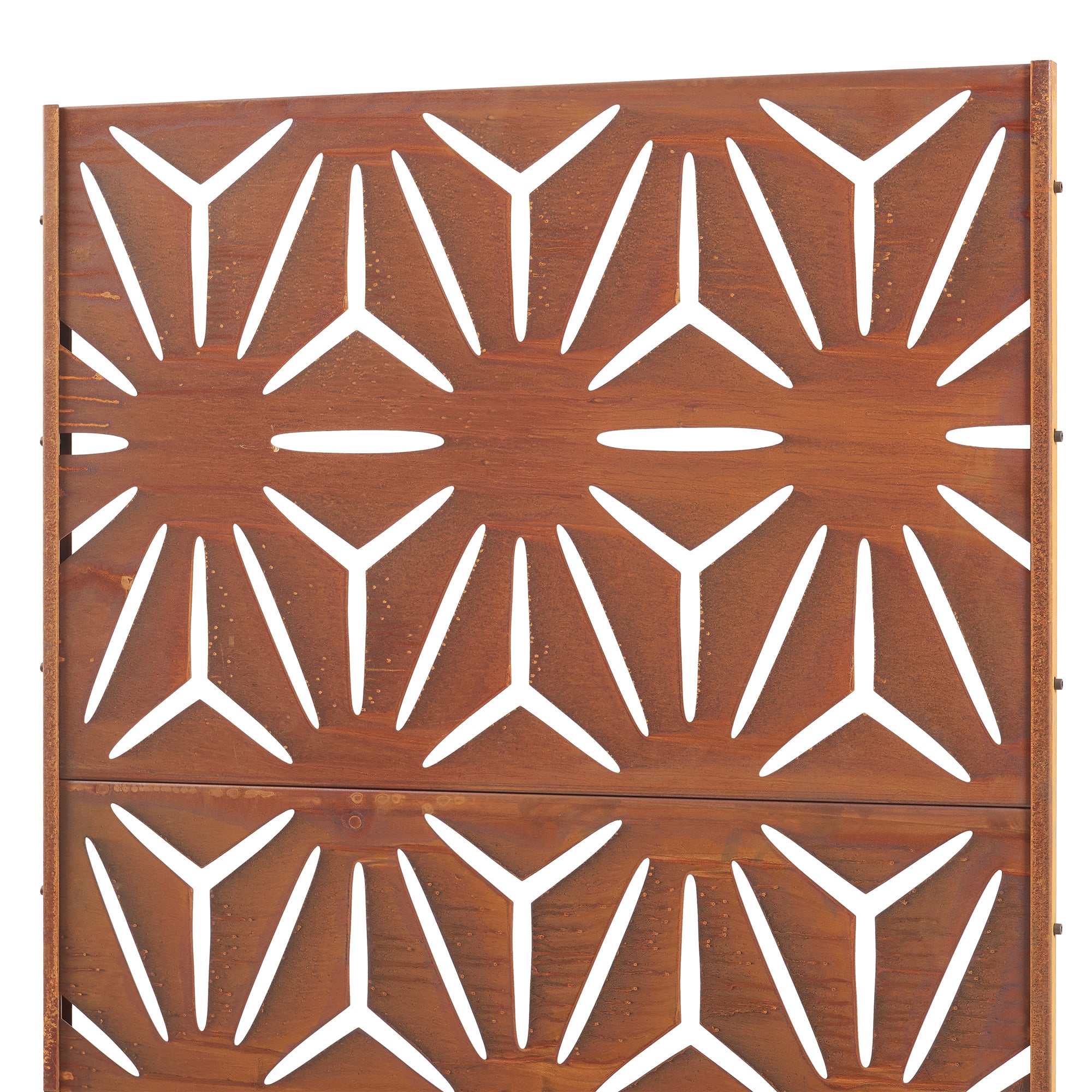 Pannello Divisorio Kilsturd in Acciaio Corten a Motivo Decorativo 180x90 cm - Marrone Ossidato casa.pro