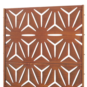 Pannello Divisorio Kilsturd in Acciaio Corten a Motivo Decorativo 180x90 cm - Marrone Ossidato casa.pro