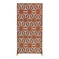 Pannello Divisorio Kilsturd in Acciaio Corten a Motivo Decorativo 180x90 cm - Marrone Ossidato casa.pro