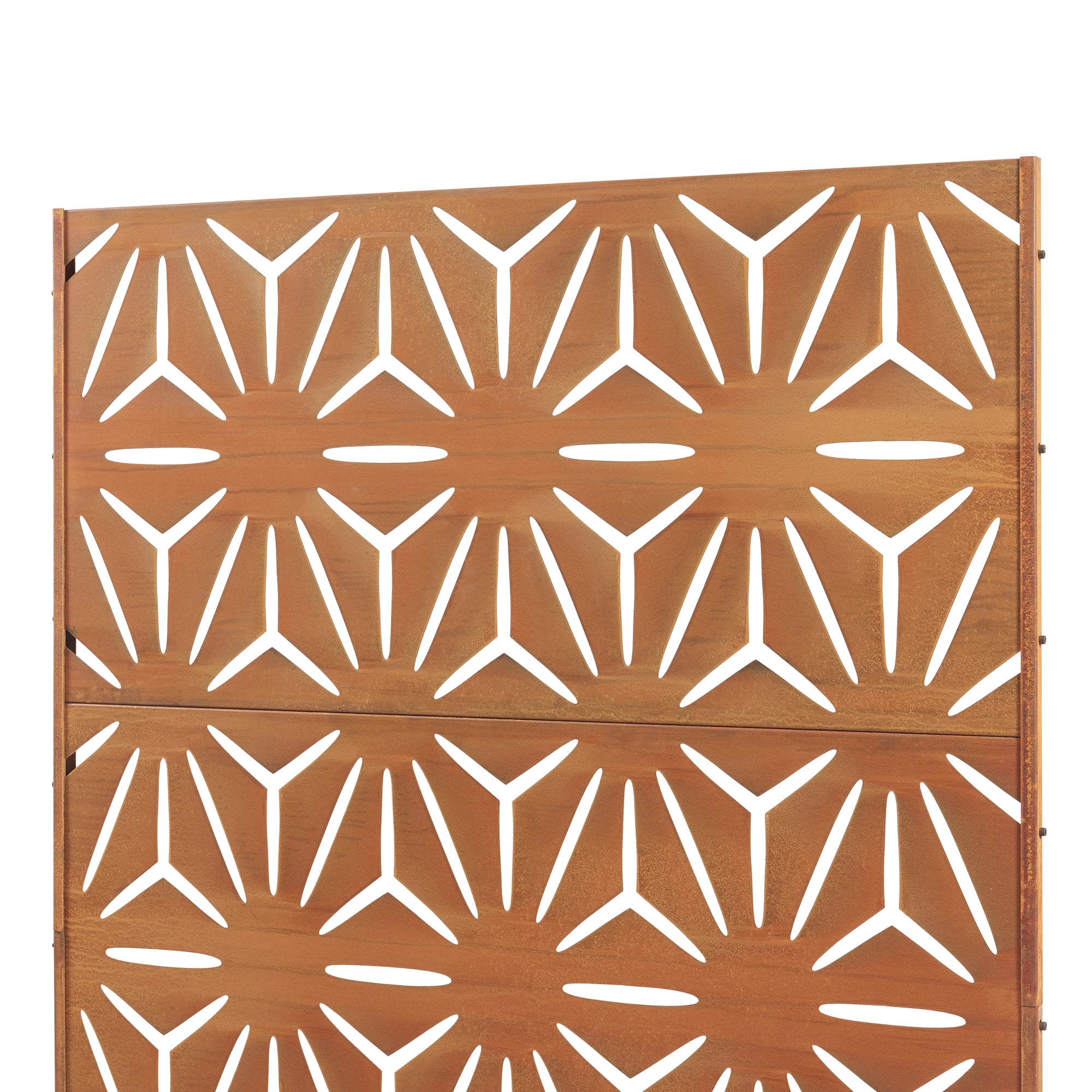 Pannello Divisorio Kilsturd in Acciaio Corten a Motivo Decorativo 180x120 cm - Marrone Ossidato casa.pro