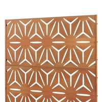 Pannello Divisorio Kilsturd in Acciaio Corten a Motivo Decorativo 180x120 cm - Marrone Ossidato casa.pro