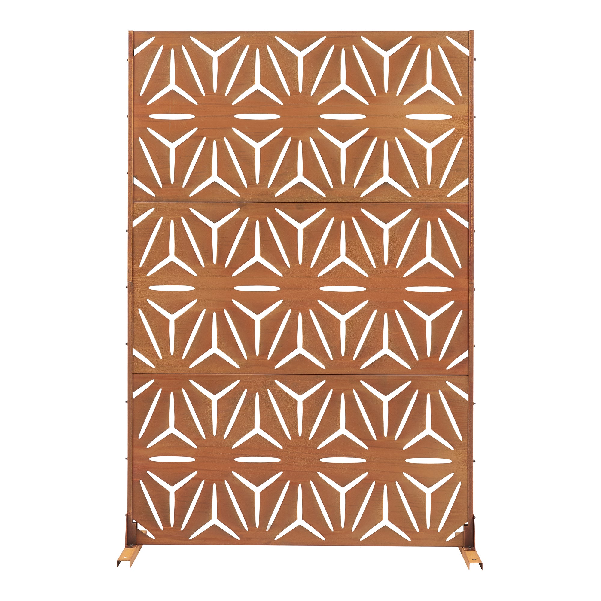 Pannello Divisorio Kilsturd in Acciaio Corten a Motivo Decorativo 180x120 cm - Marrone Ossidato casa.pro