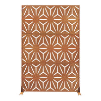 Pannello Divisorio Kilsturd in Acciaio Corten a Motivo Decorativo 180x120 cm - Marrone Ossidato casa.pro