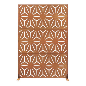 Pannello Divisorio Kilsturd in Acciaio Corten a Motivo Decorativo 180x120 cm - Marrone Ossidato casa.pro