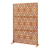 Pannello Divisorio Kilsturd in Acciaio Corten a Motivo Decorativo 180x120 cm - Marrone Ossidato casa.pro