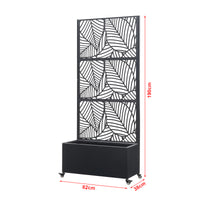 Fioriera con Spalliera Surnskoki in Acciaio Separè con Portapiante e Rotelle - Nero casa.pro